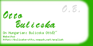 otto bulicska business card